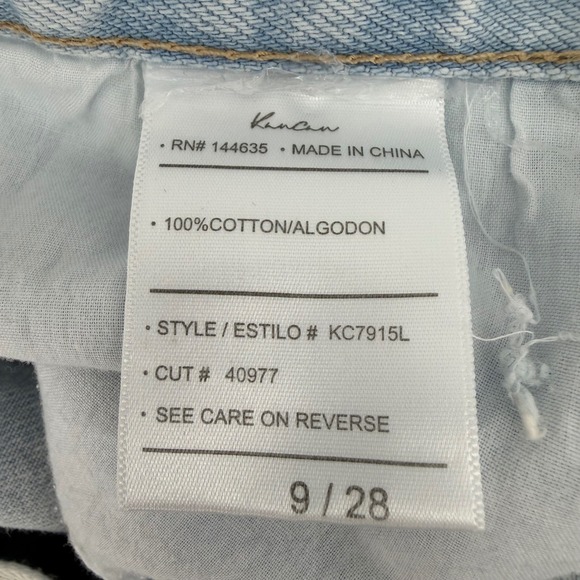 KanCan Jeans Womens 9/28 Light Wash Distressed High‎ Rise Straight Leg Denim - Picture 5 of 11